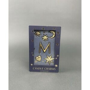 Anthropologie Monogram Candle Charms Pins Decor Letter "M" NIB